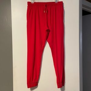 ZYIA Red Everywhere Zipper Joggers